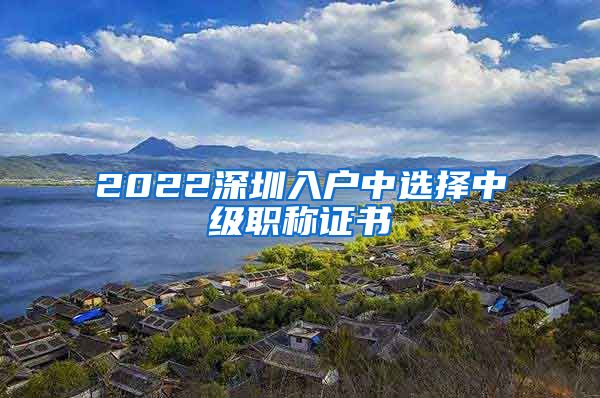 2022深圳入户中选择中级职称证书