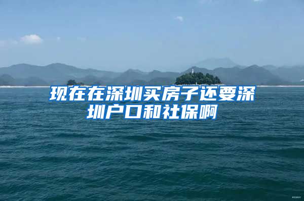 现在在深圳买房子还要深圳户口和社保啊