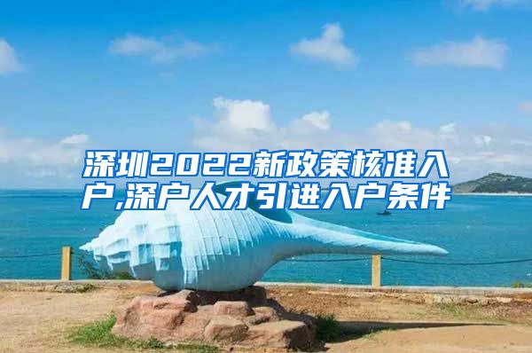 深圳2022新政策核准入户,深户人才引进入户条件