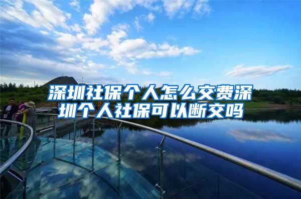 深圳社保个人怎么交费深圳个人社保可以断交吗