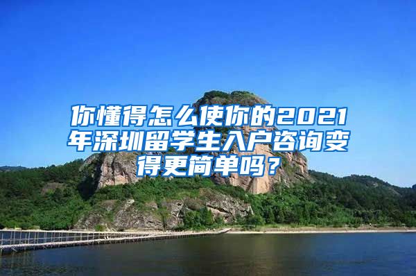 你懂得怎么使你的2021年深圳留学生入户咨询变得更简单吗？