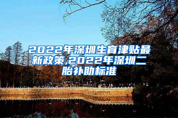 2022年深圳生育津贴最新政策,2022年深圳二胎补助标准