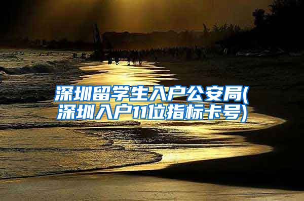 深圳留学生入户公安局(深圳入户11位指标卡号)