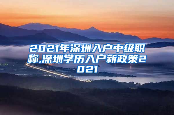 2021年深圳入户中级职称,深圳学历入户新政策2021