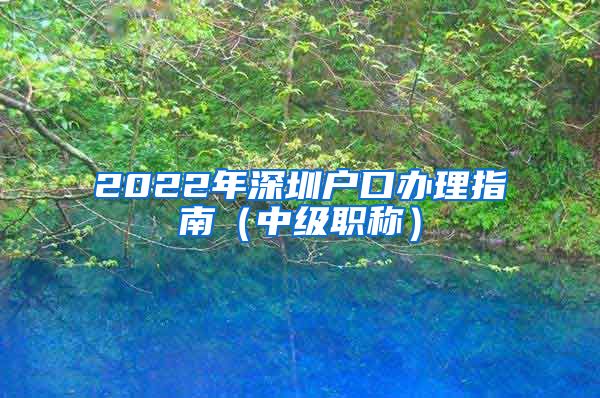 2022年深圳户口办理指南（中级职称）