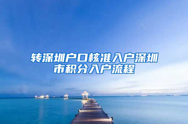 转深圳户口核准入户深圳市积分入户流程