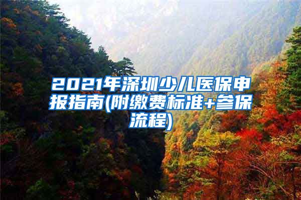 2021年深圳少儿医保申报指南(附缴费标准+参保流程)