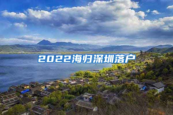 2022海归深圳落户