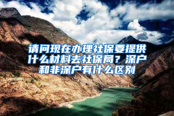 请问现在办理社保要提供什么材料去社保局？深户和非深户有什么区别