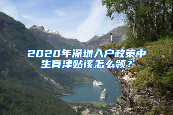 2020年深圳入户政策中生育津贴该怎么领？