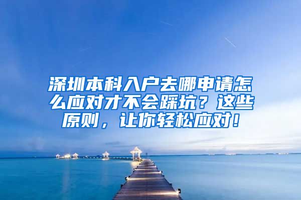 深圳本科入户去哪申请怎么应对才不会踩坑？这些原则，让你轻松应对！