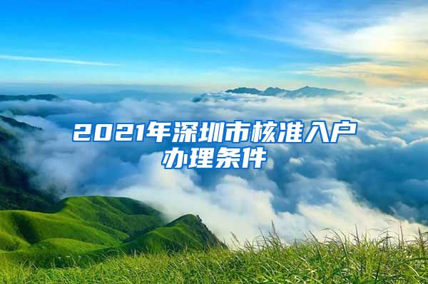 2021年深圳市核准入户办理条件