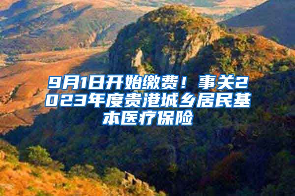 9月1日开始缴费！事关2023年度贵港城乡居民基本医疗保险