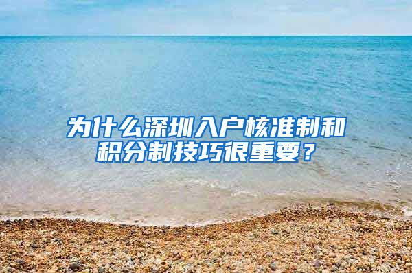 为什么深圳入户核准制和积分制技巧很重要？