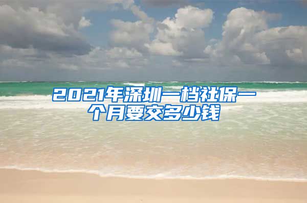 2021年深圳一档社保一个月要交多少钱