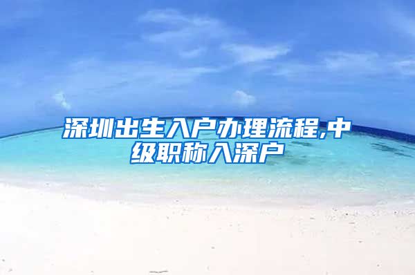 深圳出生入户办理流程,中级职称入深户