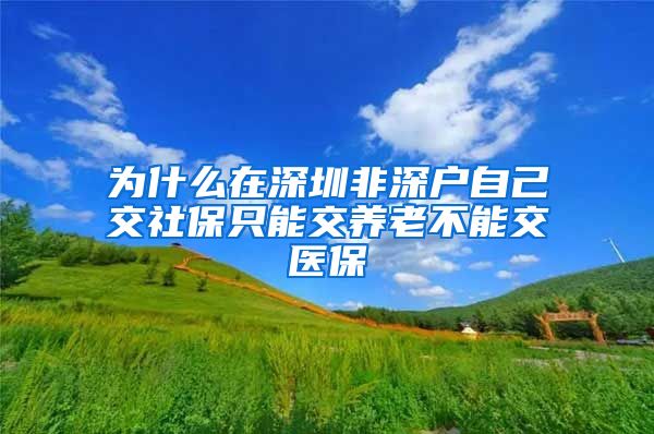 为什么在深圳非深户自己交社保只能交养老不能交医保