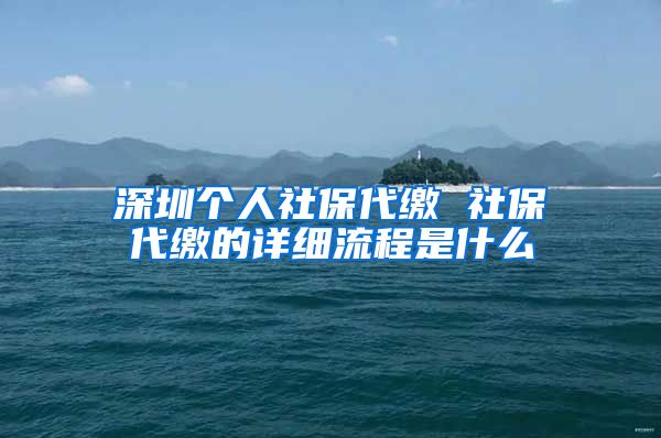 深圳个人社保代缴 社保代缴的详细流程是什么