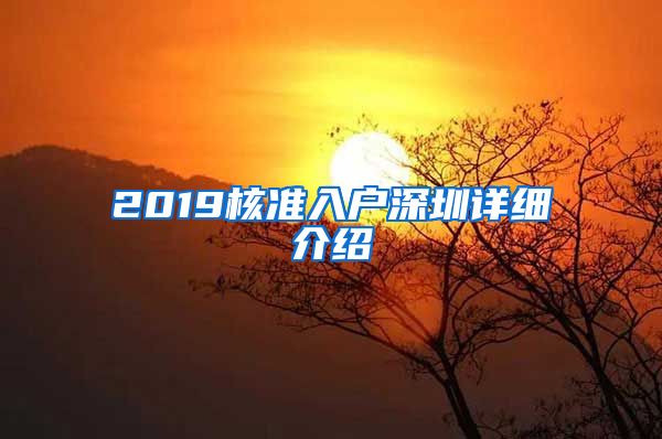 2019核准入户深圳详细介绍