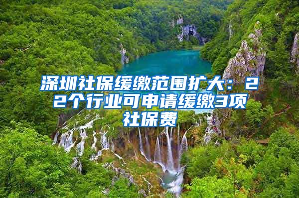 深圳社保缓缴范围扩大：22个行业可申请缓缴3项社保费