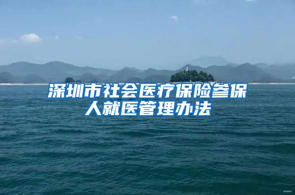 深圳市社会医疗保险参保人就医管理办法