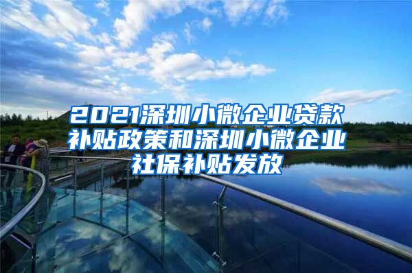 2021深圳小微企业贷款补贴政策和深圳小微企业社保补贴发放