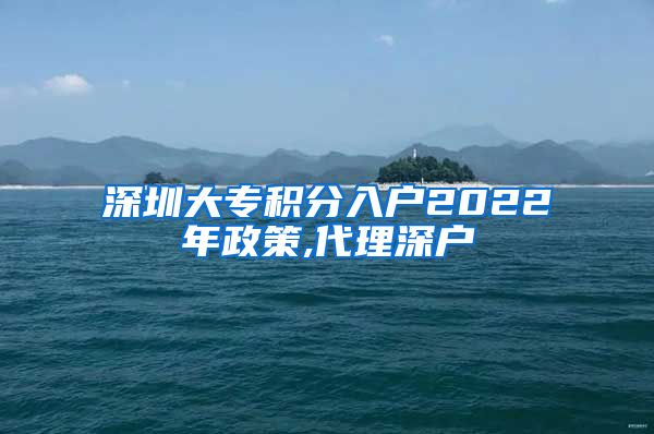 深圳大专积分入户2022年政策,代理深户