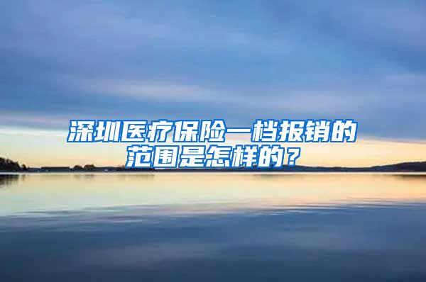 深圳医疗保险一档报销的范围是怎样的？