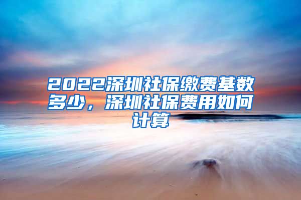 2022深圳社保缴费基数多少，深圳社保费用如何计算