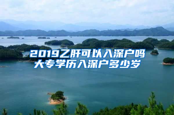 2019乙肝可以入深户吗大专学历入深户多少岁