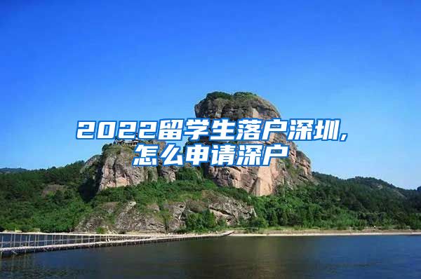 2022留学生落户深圳,怎么申请深户