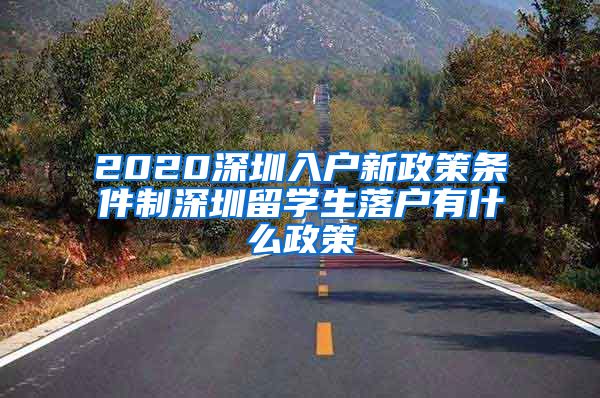 2020深圳入户新政策条件制深圳留学生落户有什么政策