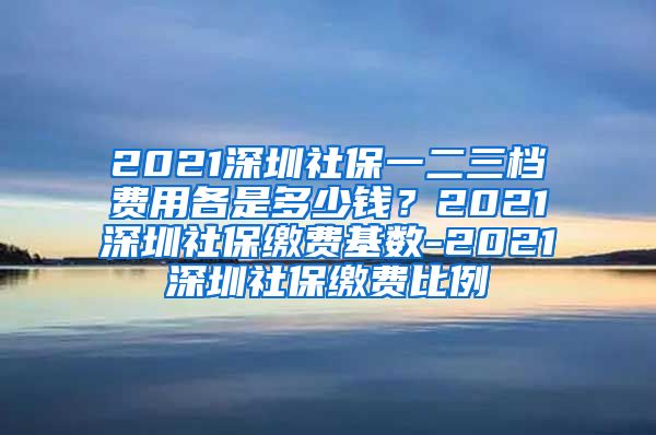 2021深圳社保一二三档费用各是多少钱？2021深圳社保缴费基数-2021深圳社保缴费比例