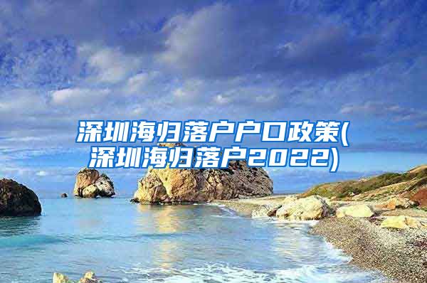 深圳海归落户户口政策(深圳海归落户2022)