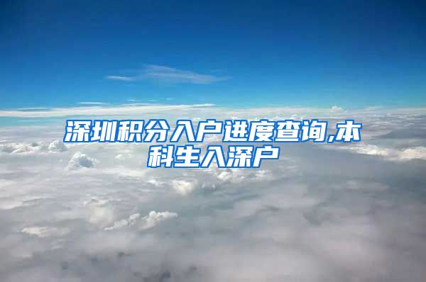 深圳积分入户进度查询,本科生入深户