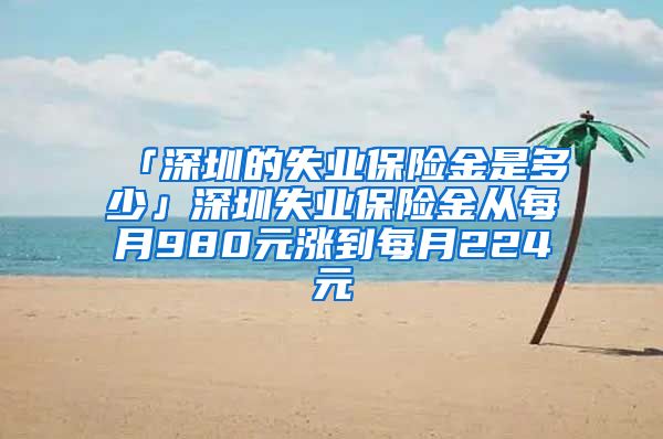 「深圳的失业保险金是多少」深圳失业保险金从每月980元涨到每月224元