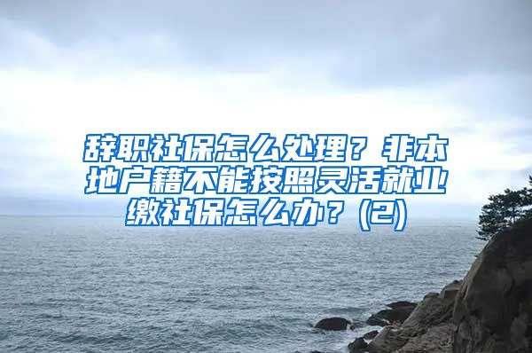 辞职社保怎么处理？非本地户籍不能按照灵活就业缴社保怎么办？(2)