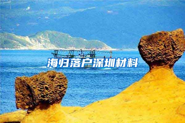 海归落户深圳材料