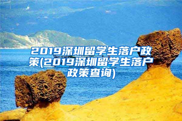 2019深圳留学生落户政策(2019深圳留学生落户政策查询)