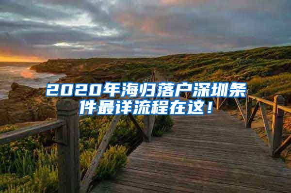 2020年海归落户深圳条件最详流程在这！