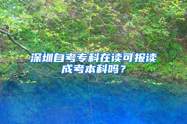 深圳自考专科在读可报读成考本科吗？