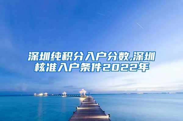 深圳纯积分入户分数,深圳核准入户条件2022年