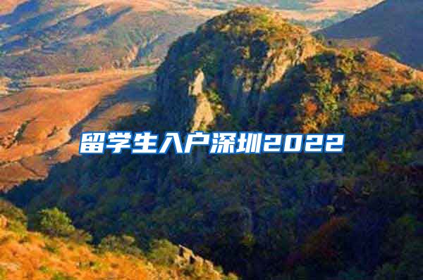 留学生入户深圳2022