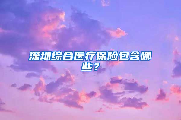 深圳综合医疗保险包含哪些？