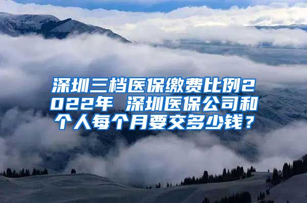 深圳三档医保缴费比例2022年 深圳医保公司和个人每个月要交多少钱？