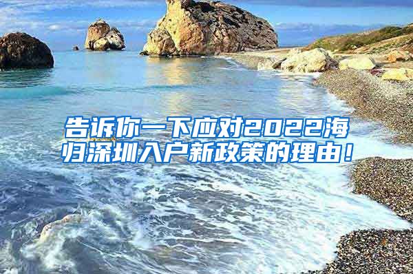 告诉你一下应对2022海归深圳入户新政策的理由！