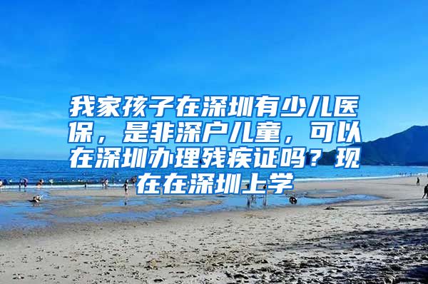 我家孩子在深圳有少儿医保，是非深户儿童，可以在深圳办理残疾证吗？现在在深圳上学