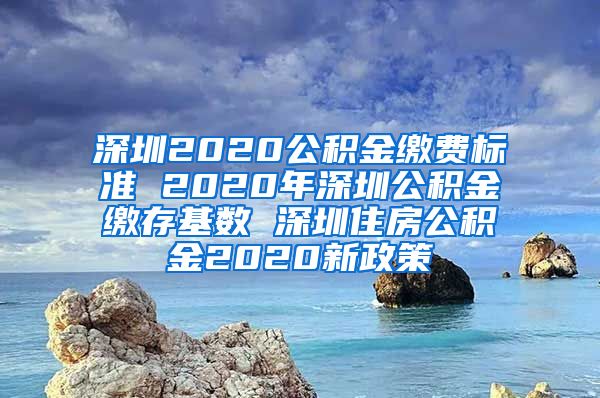 深圳2020公积金缴费标准 2020年深圳公积金缴存基数 深圳住房公积金2020新政策