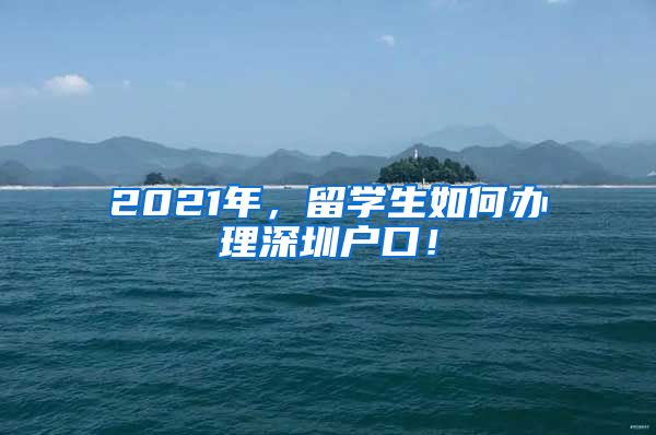 2021年，留学生如何办理深圳户口！