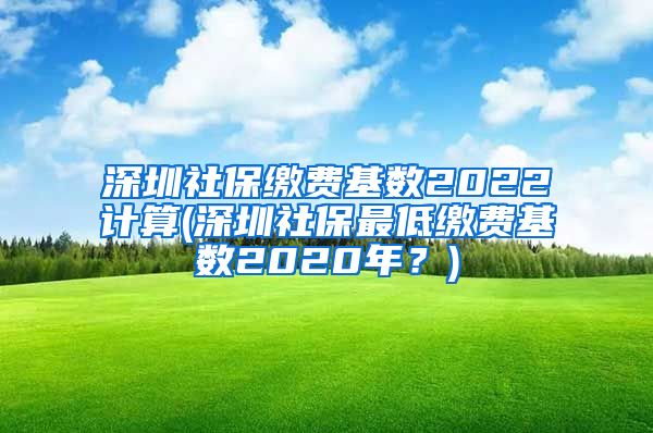 深圳社保缴费基数2022计算(深圳社保最低缴费基数2020年？)